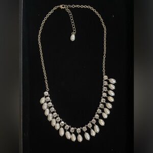 Rhinestone and Freshwater Pearl Necklace